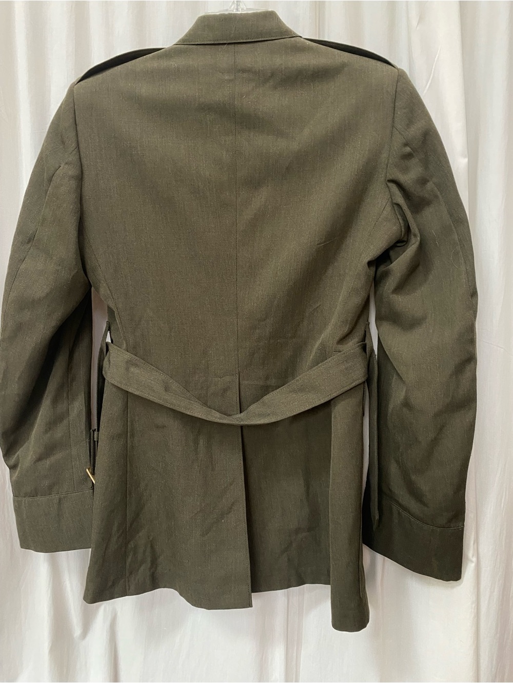 Vintage USMC Alpha Business Green Military Wool Jacket 36R FLAWS costume - Picture 4 of 16